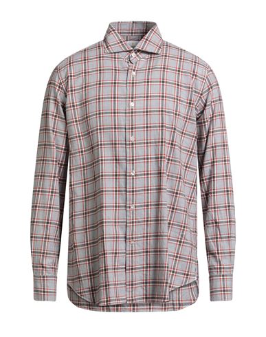 Giannetto Portofino Man Shirt Grey Size 17 ½ Cotton In Gray