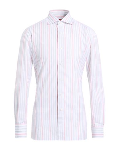 Isaia Man Shirt White Size 16 Cotton In White