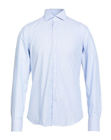 Savile Row Man Shirt Sky Blue Size 17 Cotton In Blue