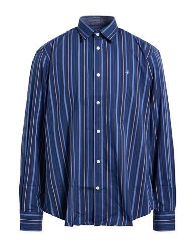 Harmont & Blaine Man Shirt Navy Size Xl Cotton In Blue