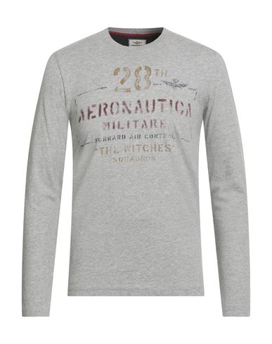 Aeronautica Militare Man T-shirt Grey Size S Cotton In Gray