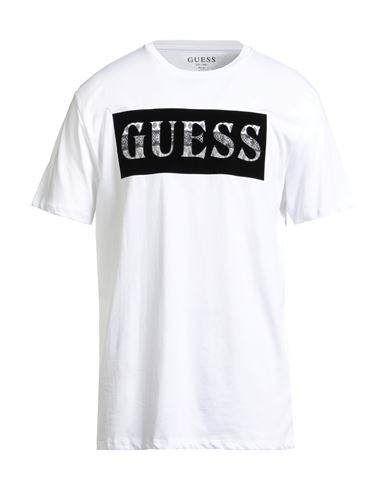 Guess Man T-shirt White Size L Cotton