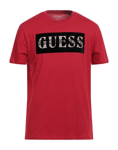 Guess Man T-shirt Red Size L Cotton