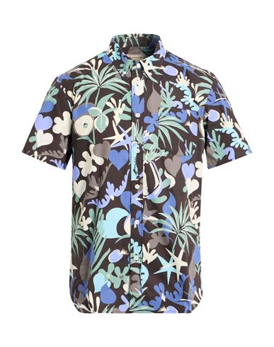 Maison Kitsuné Man Shirt Charcoal Size M Cotton In Gray