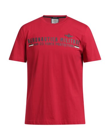Aeronautica Militare Man T-shirt Red Size Xl Cotton In Red