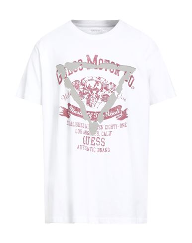Guess Eco Man T-shirt White Size Xxl Organic Cotton, Cotton In White