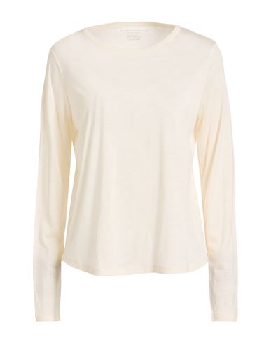 Majestic Filatures Woman T-shirt Cream Size 1 Lyocell, Virgin Wool In Neutral
