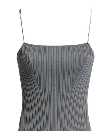 Khaite Woman Top Grey Size M Viscose, Polyamide, Elastane In Gray