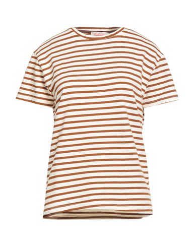 Gabardine Woman T-shirt Brown Size M Cotton In Brown