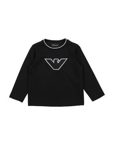 Emporio Armani Toddler Boy T-shirt Black Size 6 Cotton In Black