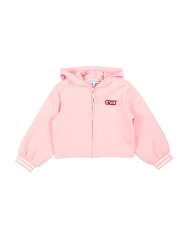 Emporio Armani Toddler Girl Sweatshirt Pink Size 3 Cotton, Polyester, Elastane In Pink