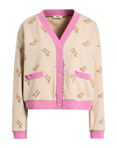 Herno Woman Sweatshirt Cream Size 6 Cotton, Polyester, Elastane In Neutral