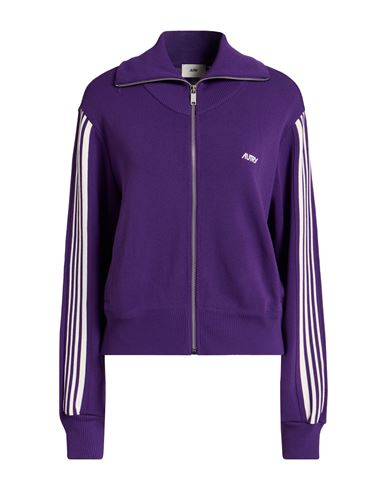 Autry Woman Sweatshirt Purple Size M Viscose, Polyamide In Purple