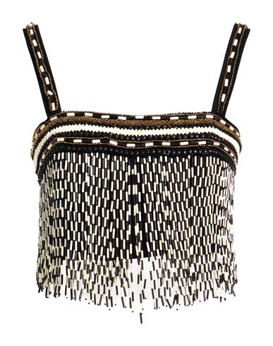 Elisabetta Franchi Woman Top Black Size 4 Polyamide, Elastane