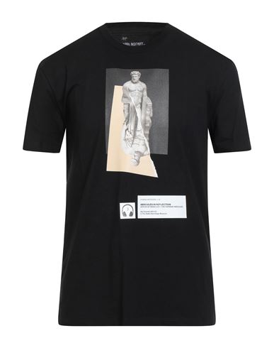 Neil Barrett Man T-shirt Black Size L Cotton In Black