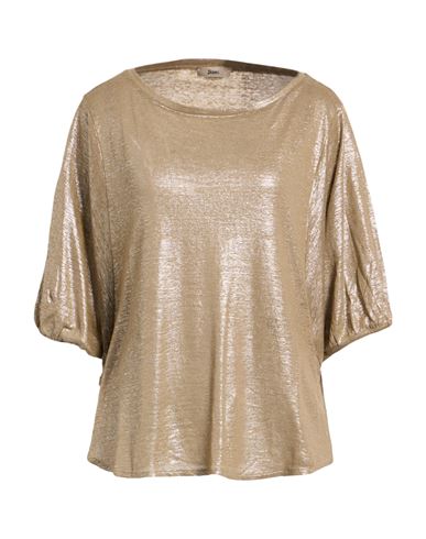 Herno Woman T-shirt Sand Size 10 Linen In Brown