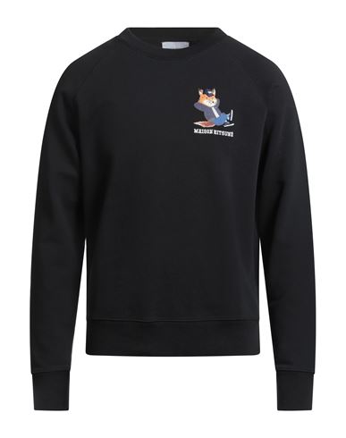 Maison Kitsuné Man Sweatshirt Black Size S Cotton In Black