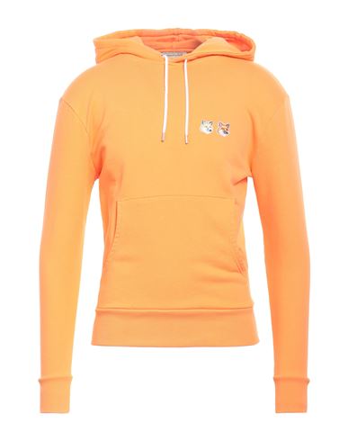 Maison Kitsuné Man Sweatshirt Orange Size L Cotton In Gold