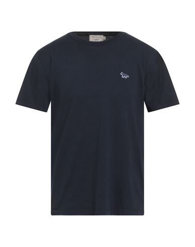 Maison Kitsuné Man T-shirt Navy Size M Cotton In Blue