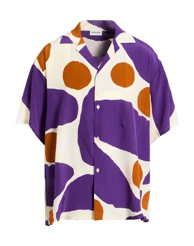 P.a.r.o.s.h P. A.r. O.s. H. Man Shirt Ivory Size Xl Silk In Purple
