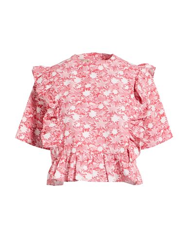Maison Kitsuné Woman Top Brick Size 6 Cotton In Pink