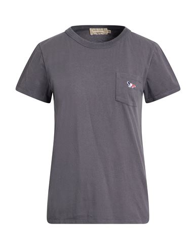 Maison Kitsuné Woman T-shirt Grey Size S Cotton In Gray