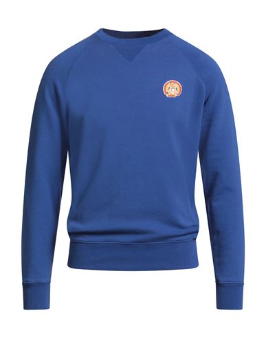 Maison Kitsuné Man Sweatshirt Bright Blue Size S Cotton In Blue