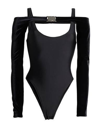 David Koma Velvet Long Sleeves Overlayer Body In Black
