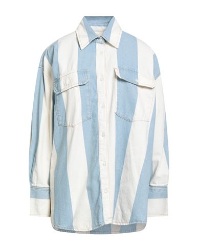 Frame Woman Denim Shirt Blue Size M Cotton In Blue