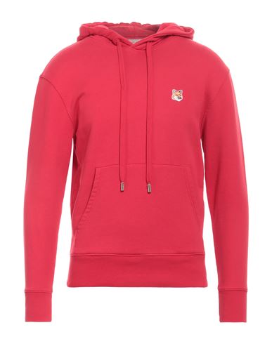 Maison Kitsuné Man Sweatshirt Tomato Red Size S Cotton In Red