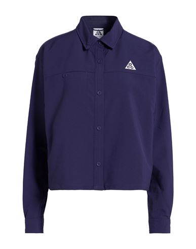Nike Acg Woman Shirt Purple Size M Polyester In Purple