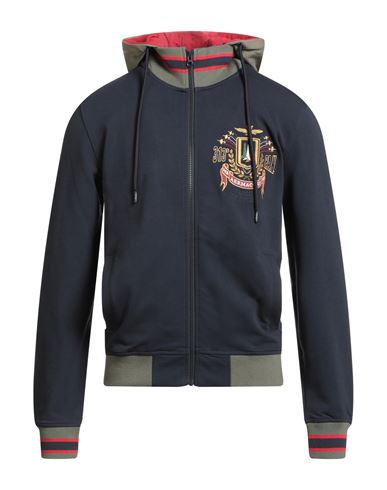 Aeronautica Militare Frecce Tricolori Man Sweatshirt Midnight Blue Size M Cotton, Elastane In Blue