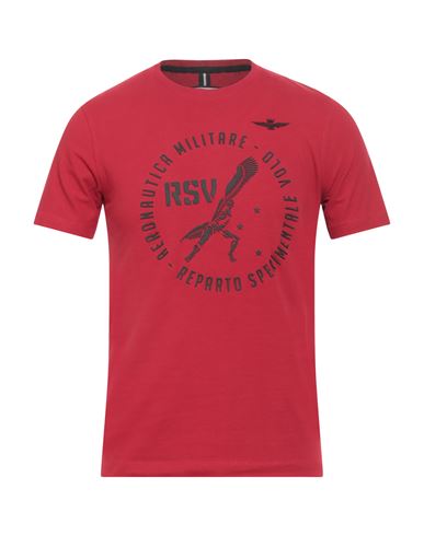 Aeronautica Militare Man T-shirt Red Size S Cotton, Elastane In Red
