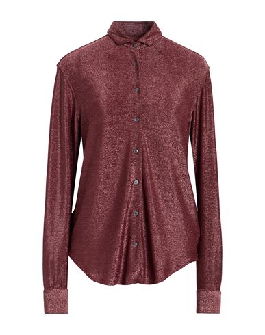 Caliban Skin Like Woman Shirt Garnet Size 10 Polyamide, Metallic Polyester, Elastane In Red