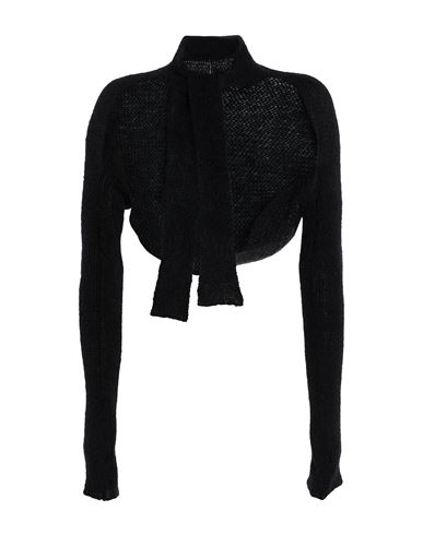 Masnada Woman Shrug Black Size Xs/s Mohair Wool, Polyamide, Wool In Black