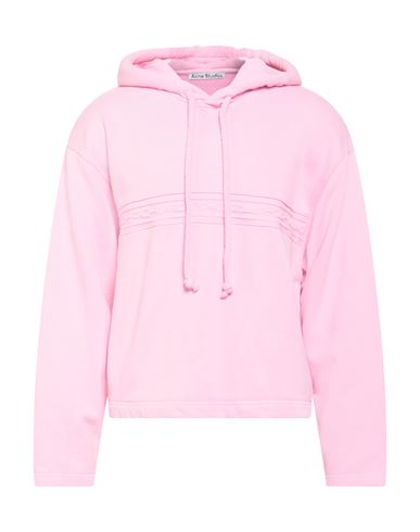 Acne Studios Man Sweatshirt Fuchsia Size Xs Organic Cotton In Pink