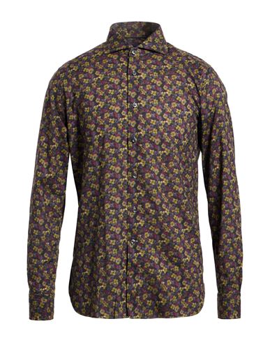 Orian Man Shirt Khaki Size 17 ½ Cotton In Brown