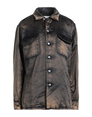 Maison Margiela Woman Jacket Charcoal Size 6 Cotton, Silk In Brown