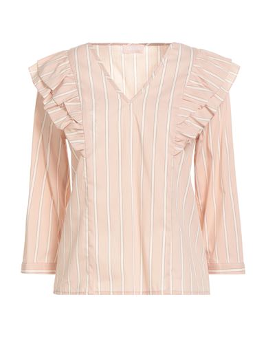Liu •jo Woman Top Sand Size 6 Cotton, Polyamide, Elastane In Pink