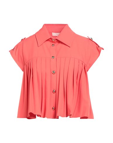 Liu •jo Woman Shirt Coral Size 6 Polyester, Elastane In Pink