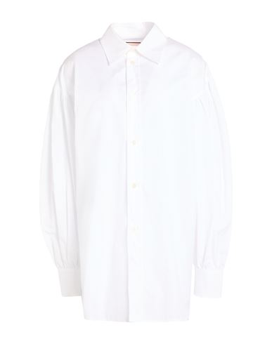 Plan C Woman Shirt White Size 6 Cotton In White