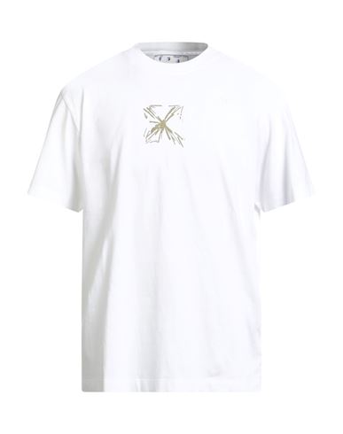Off-white Man T-shirt White Size L Cotton In White