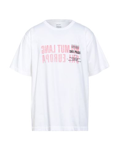Helmut Lang Man T-shirt White Size L Cotton In White
