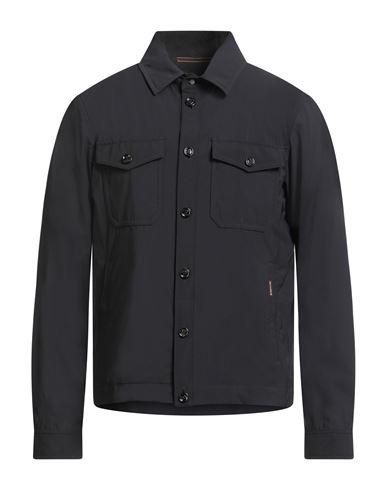 Moorer Man Shirt Black Size 42 Polyamide, Elastane In Multi