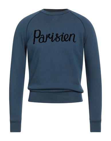 Maison Kitsuné Man Sweatshirt Deep Teal Size S Cotton In Multi