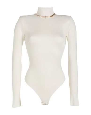 Elisabetta Franchi Woman Bodysuit White Size 4 Viscose, Elastane In White