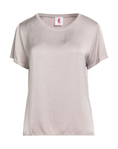 Kontatto Woman Top Taupe Size 10 Viscose In Gray