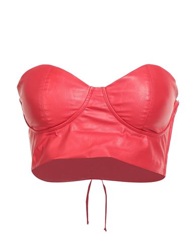 Kontatto Woman Top Red Size M Viscose, Polyurethane In Red