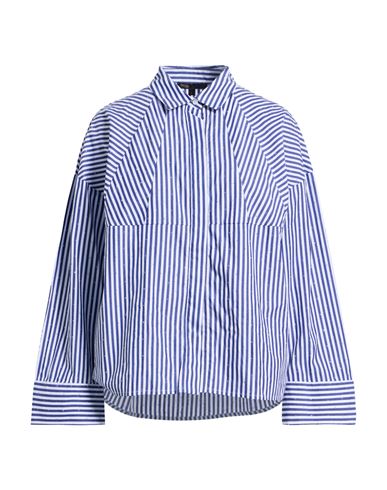 Maje Woman Shirt Blue Size 3 Cotton In Blue