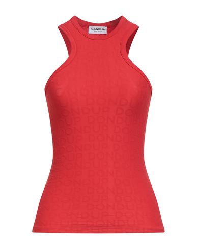 Dondup Woman Tank Top Red Size M Polyamide, Elastane In Red